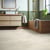 Green, nature-inspired bathroom with Stratus lvt stone floors