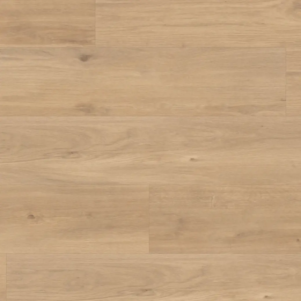 Van Gogh Canadian Nude Oak mid brown LVT flooring laid in a straight pattern